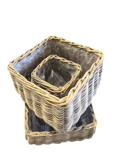 Afbeelding van Squar basket set of 3 PROMO (last items)