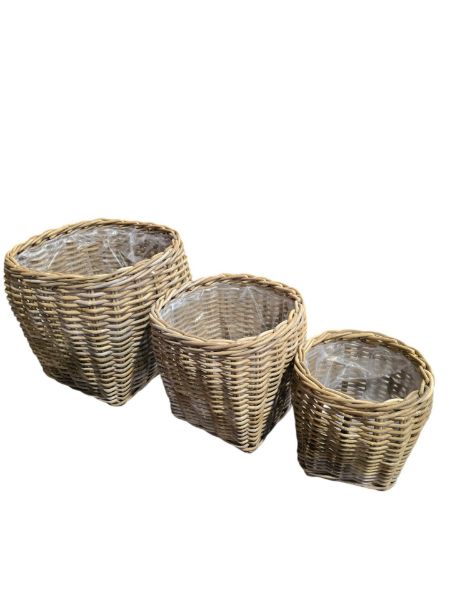 Afbeelding van Round basket set of 3 PROMO (last items)