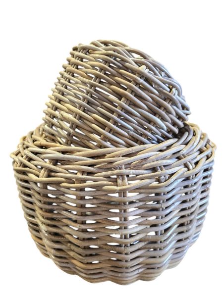 Afbeelding van Round basket set of 2 ( low ) PROMO (last items)